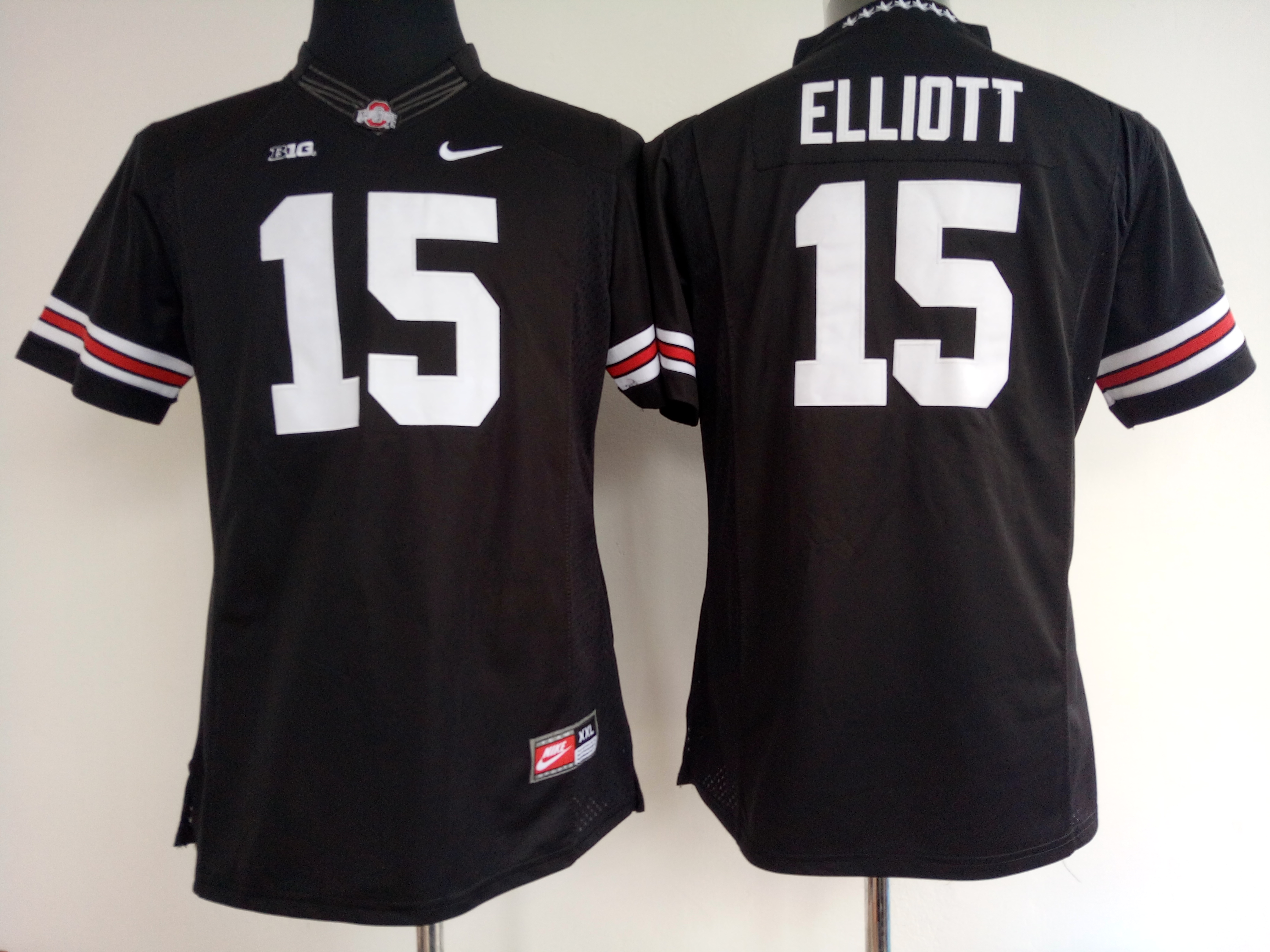 NCAA Womens Ohio State Buckeyes Black #15 Elliott jerseys->women ncaa jersey->Women Jersey